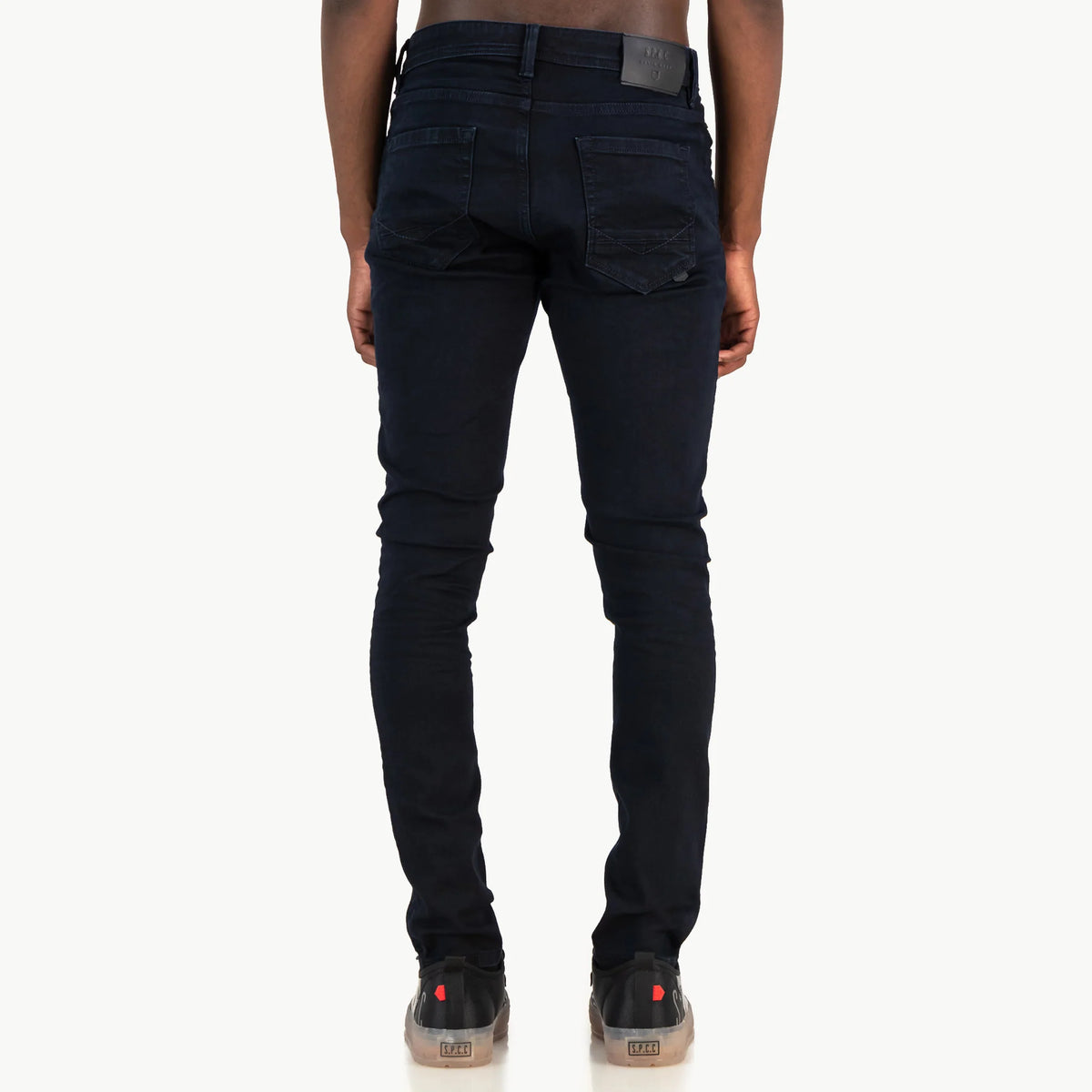 Men's SPCC Monarch Jeans in indigo denim with classic five-pocket design and straight-leg fit.