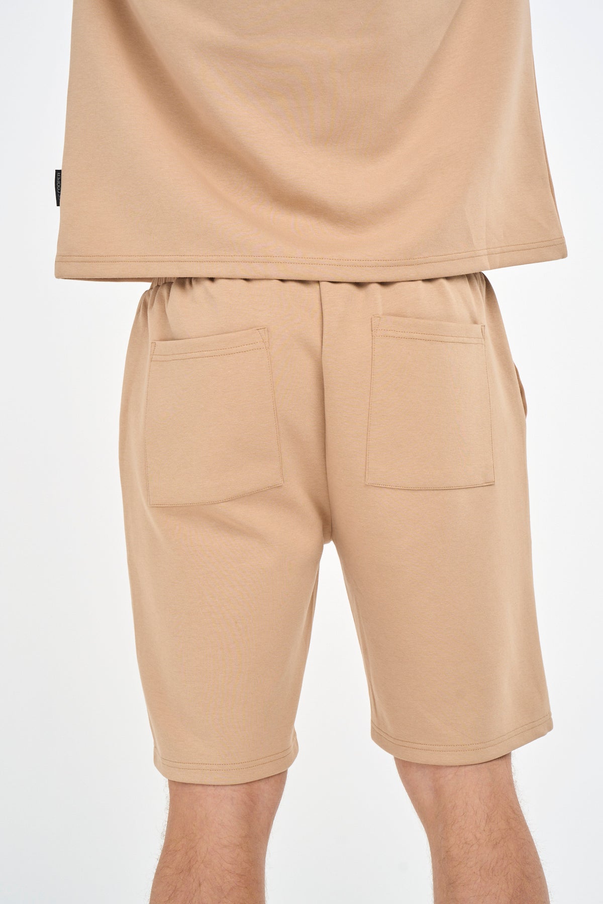 Brown Lee Cooper Max men's Bermuda shorts with a relaxed fit, casual style, and front pockets, perfect for summer wear.