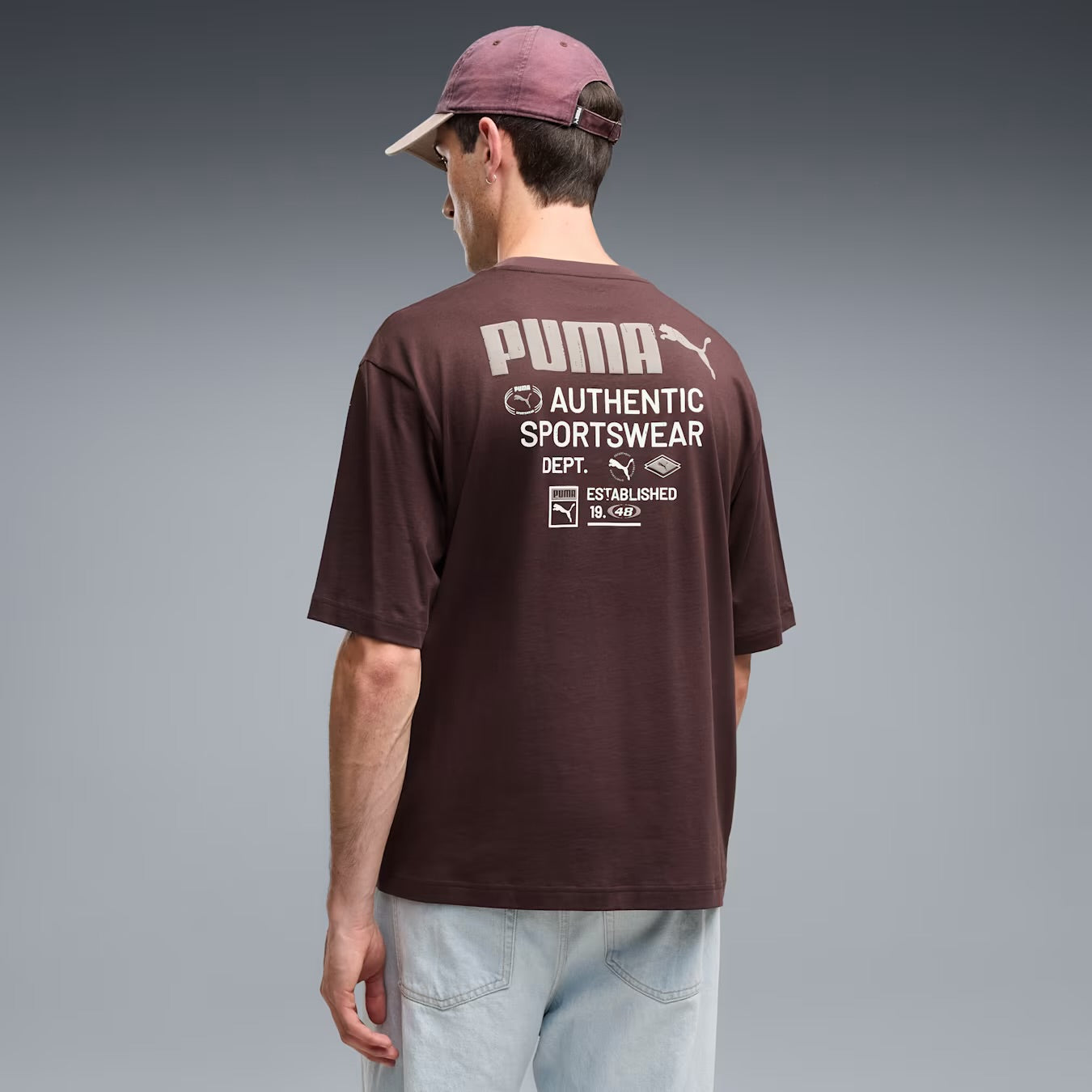 Puma Graphics Boxy Utility Tee Chocolate Fondue