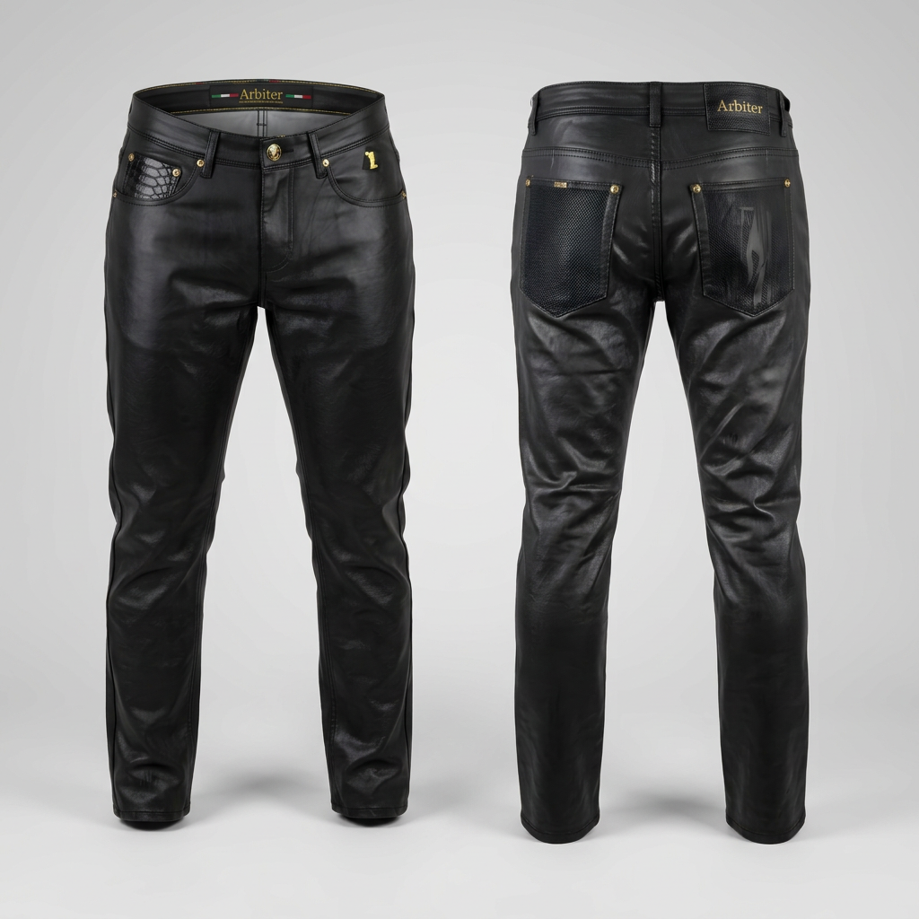 Arbiter Andretti Black Coated Jeans