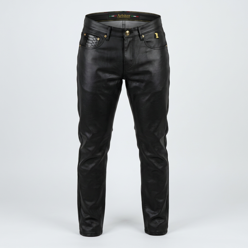 Arbiter Andretti Black Coated Jeans