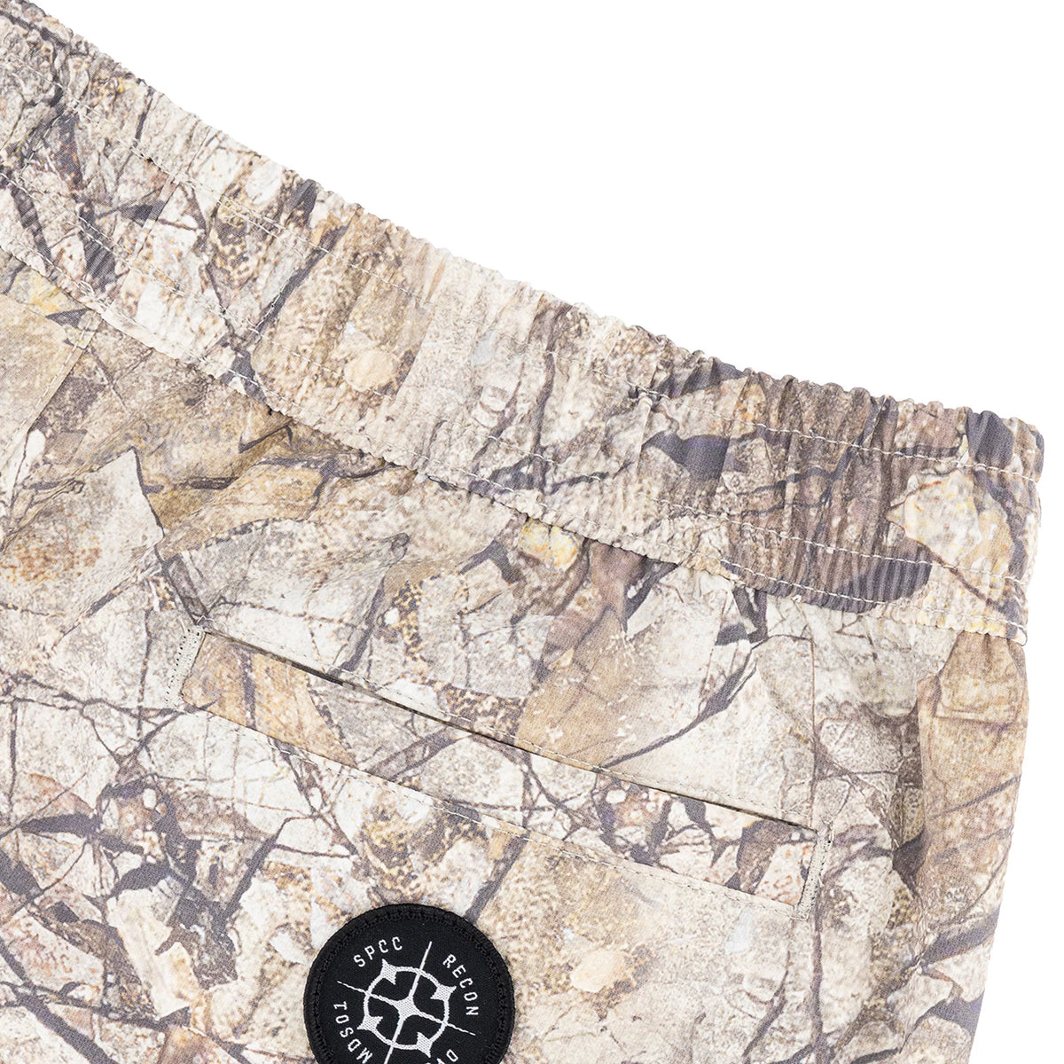 Men's SPCC Incognito Woven Short in stone color, casual men's shorts with a relaxed fit and woven fabric.