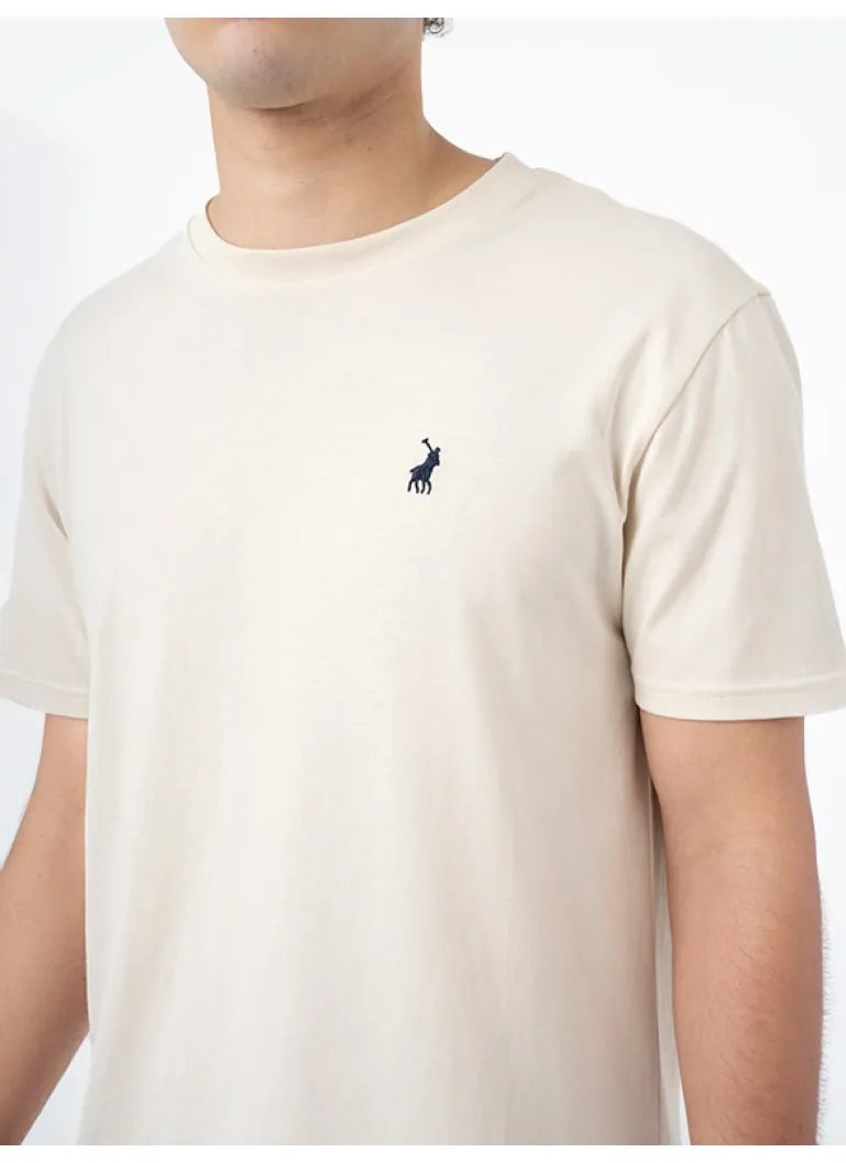Polo Crew Neck Tee White