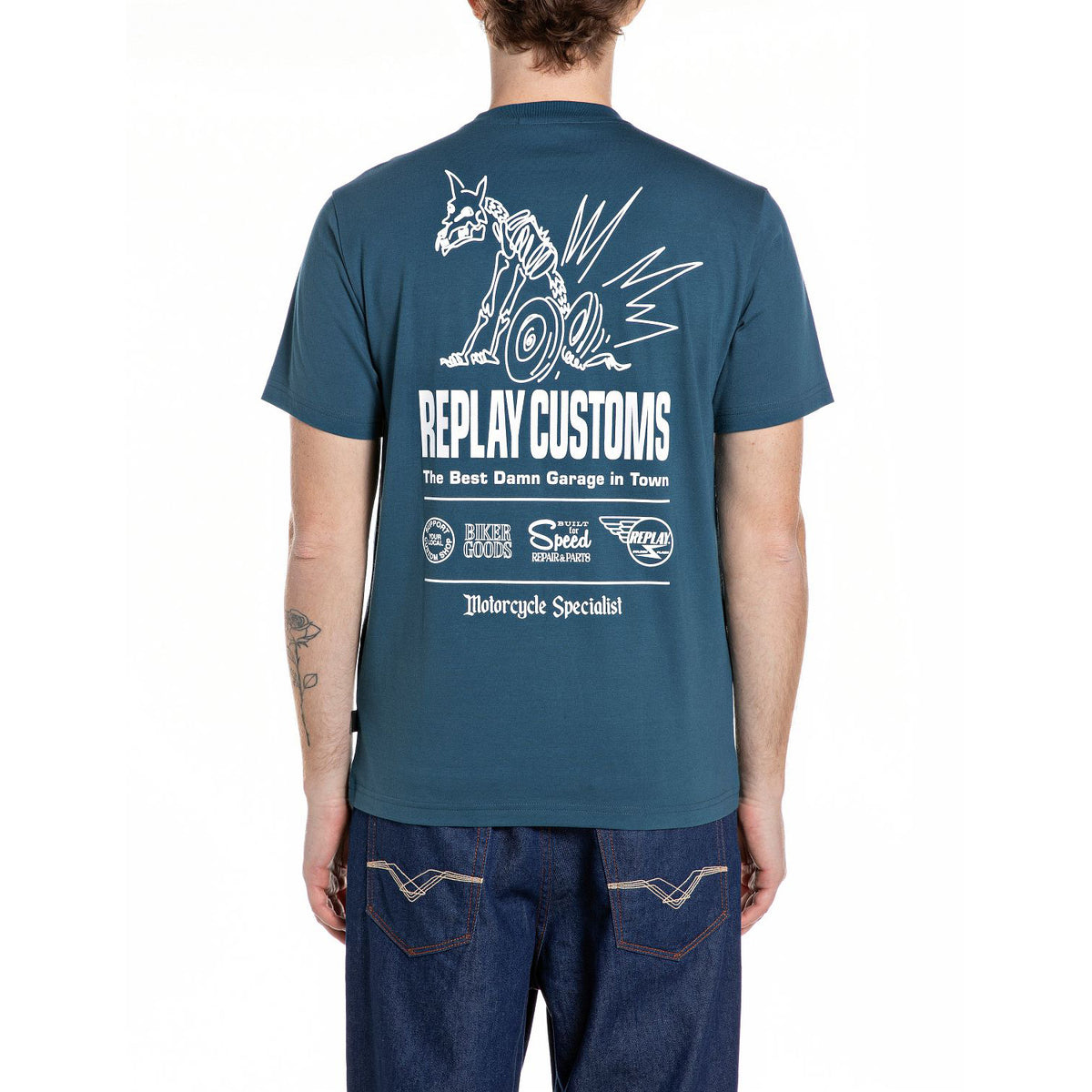 Replay M3345 Tee Petrol Blue