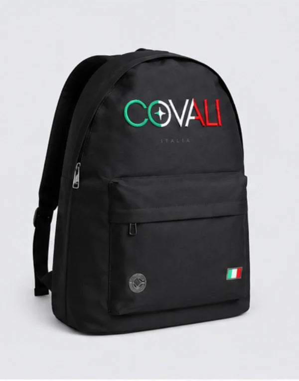 Black Covali Capita Backpack for men, stylish and functional luggage with multiple compartments and durable design.