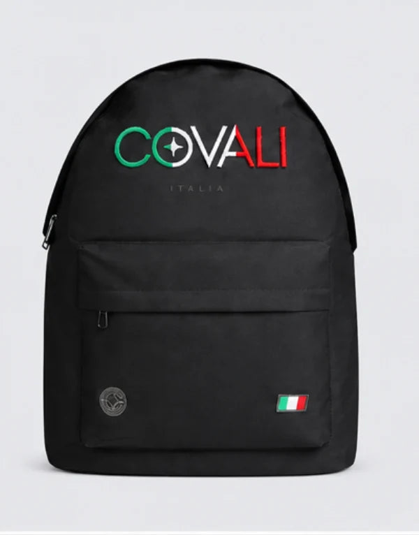 Covali Capita Backpack in black, men's luggage with multiple compartments, designed for everyday use and travel.