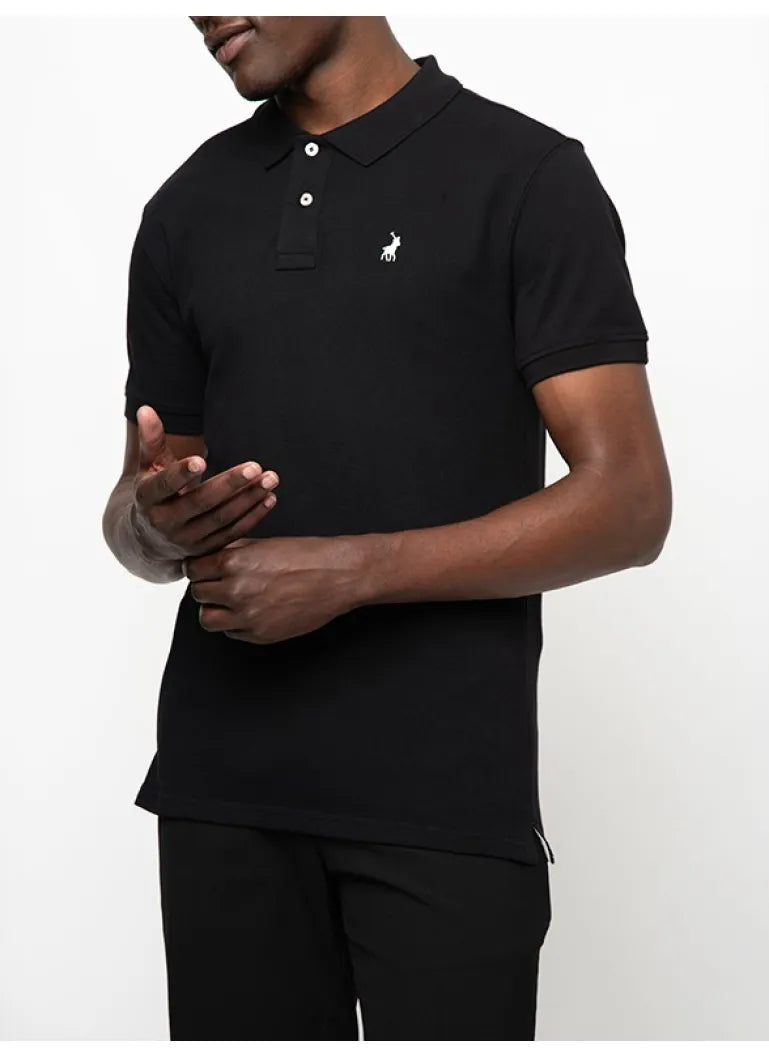 Polo Mens Stretch Pique Golfer - Black