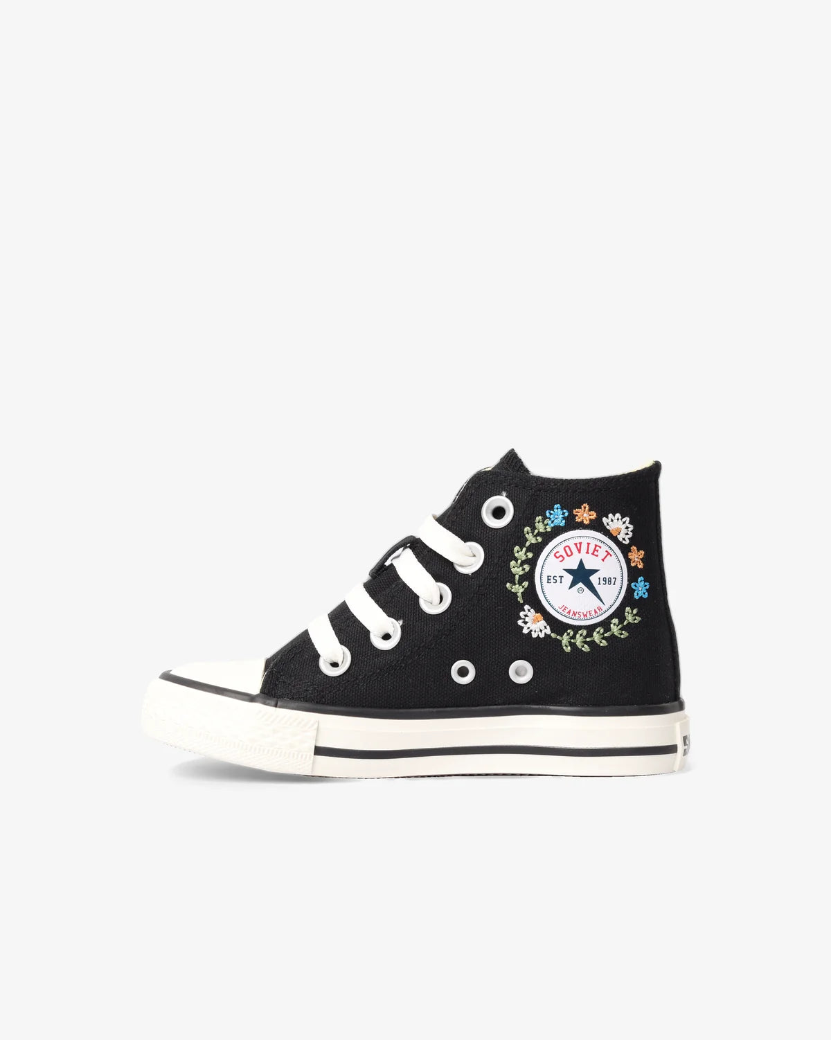 Soviet Viper Kids Hi Floral Black