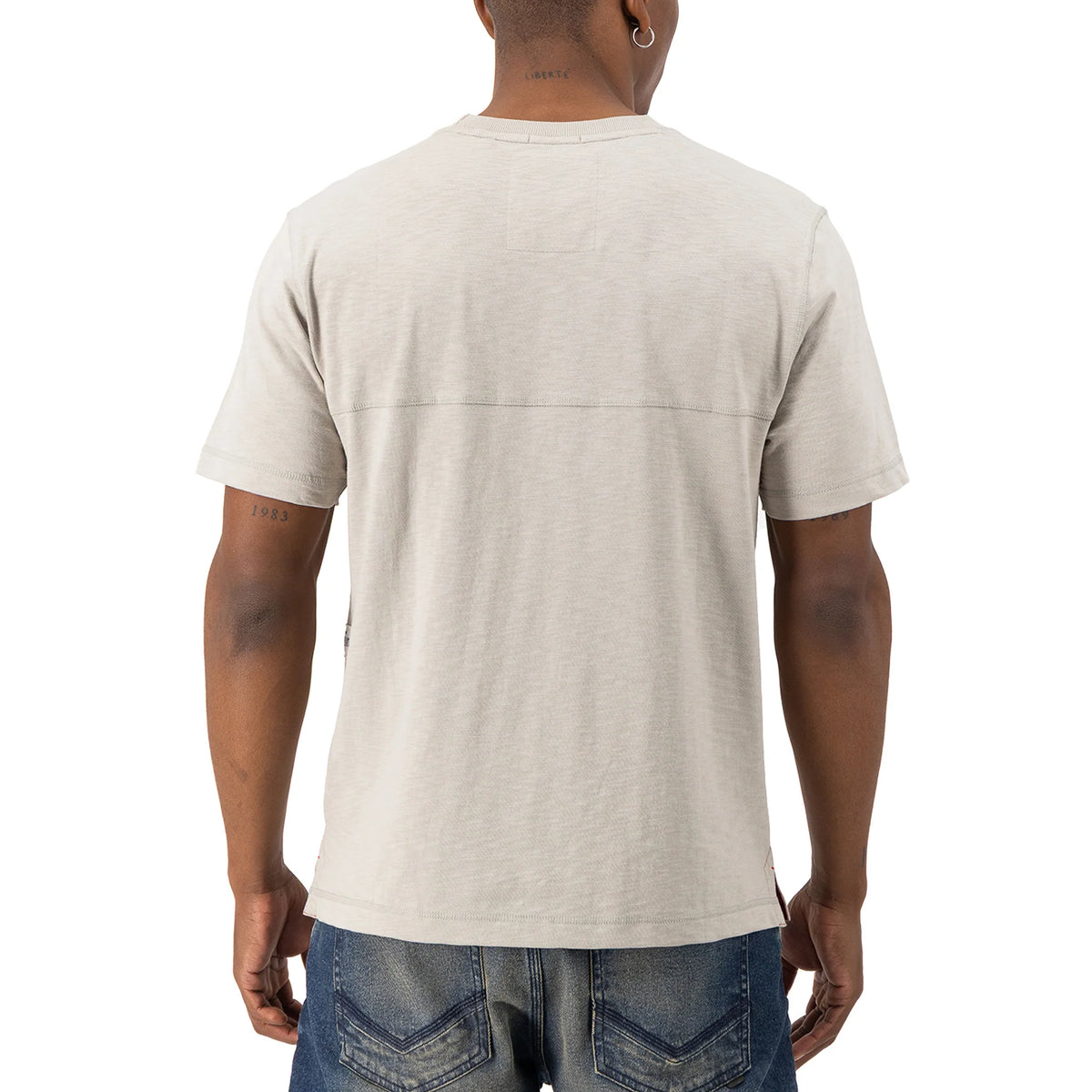 Light stone SPCC Troy Tee men's T-shirt featuring a classic fit and soft cotton fabric.