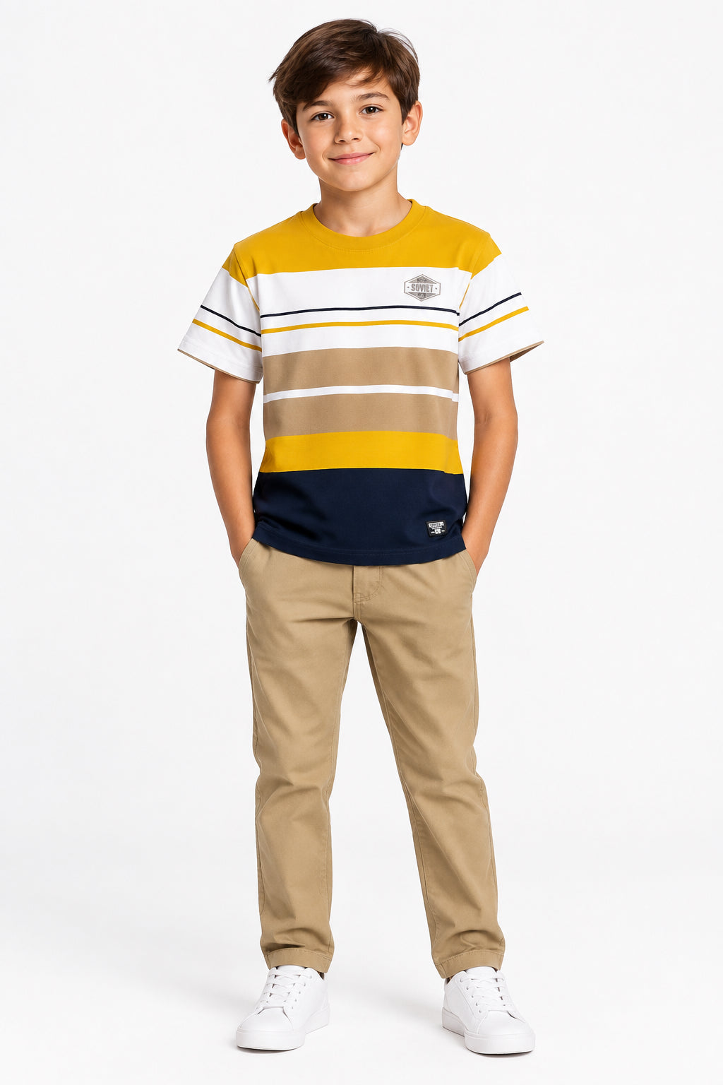Soviet Kelly Kids Yarn Dye Tee New Mustard