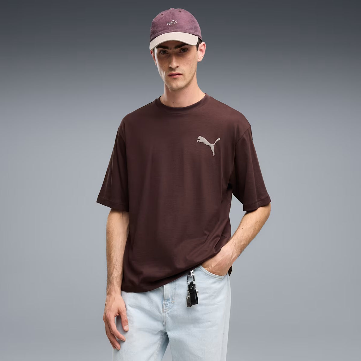 Puma Graphics Boxy Utility Tee Chocolate Fondue