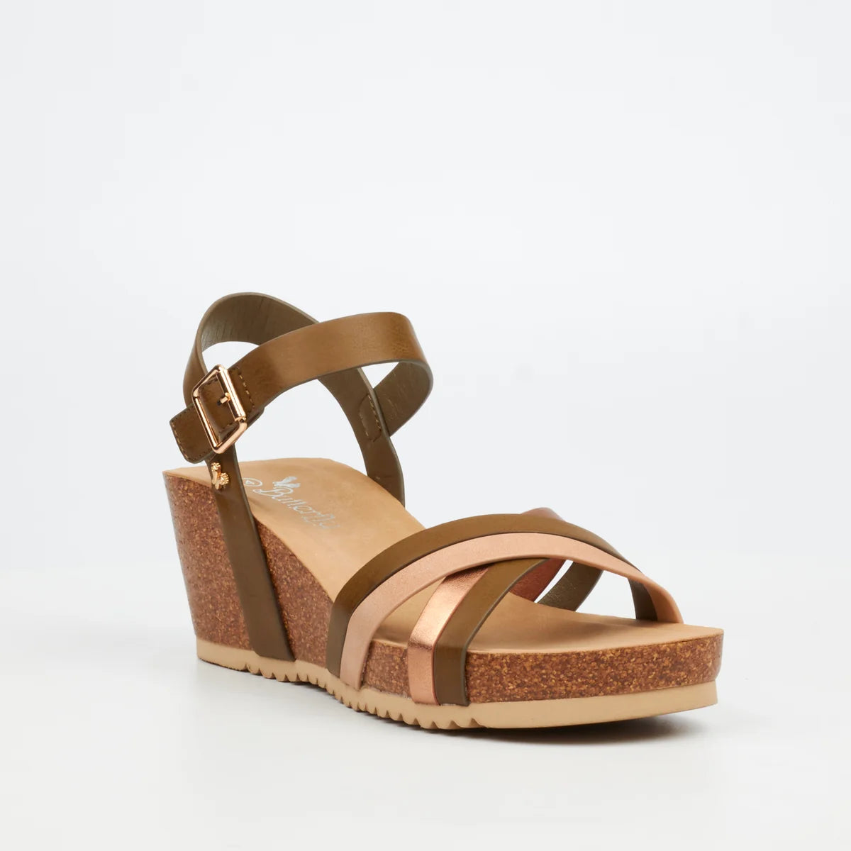 Butterfly Franky 1 Wedge Olive