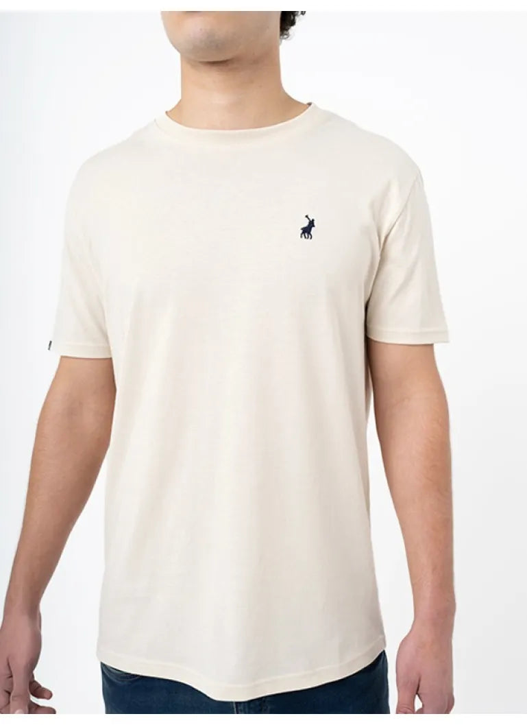 Polo Crew Neck Tee White