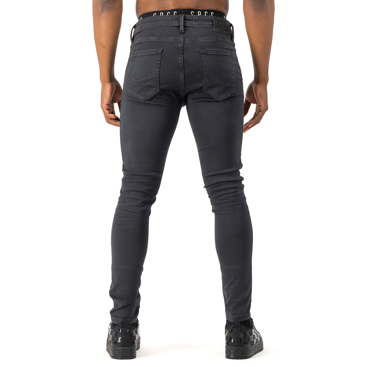 Men's charcoal Spcc Rodan Redrafted jeans with classic fit and visible stitching, displayed on a plain background.