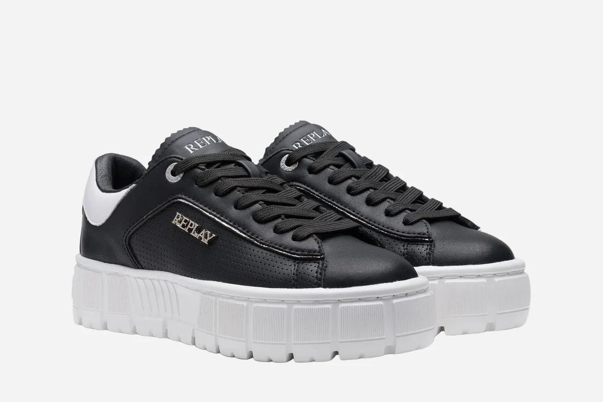 Replay Paulette City women's sneakers in black with stylish design, perfect for casual wear and everyday comfort.