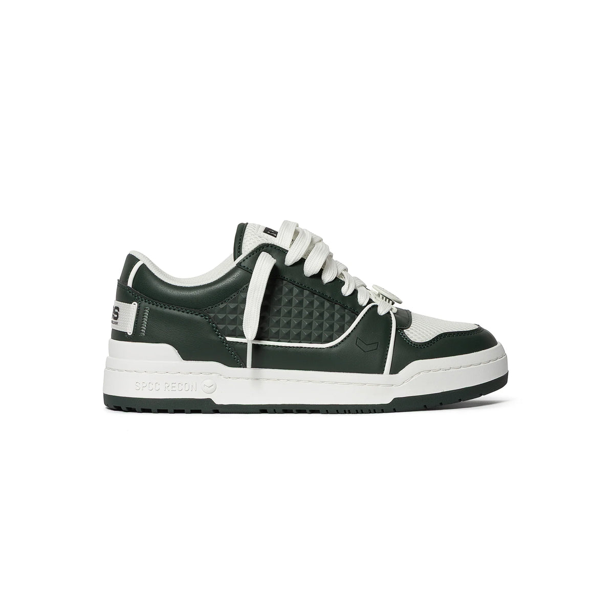 SPCC MDS Drifter Lo men's sneaker in dark fatigue green, low-top design with lace-up front