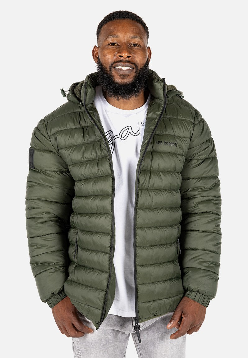 Lee Cooper Billy Puffer Jacket Olive
