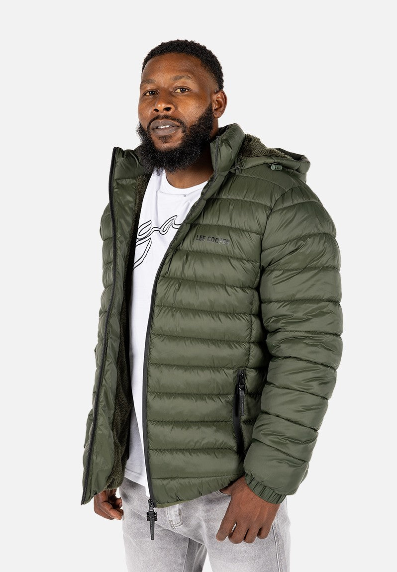 Lee Cooper Billy Puffer Jacket Olive