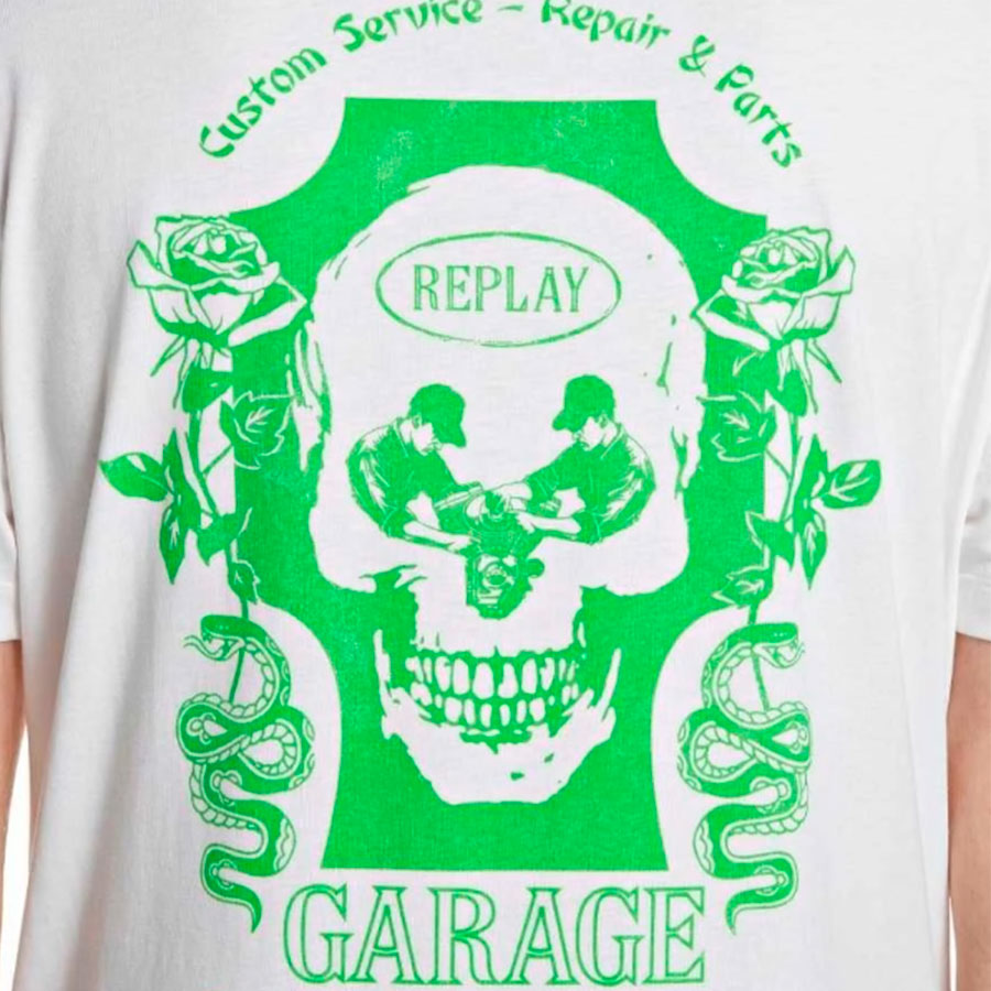 Replay M3348 Tee White