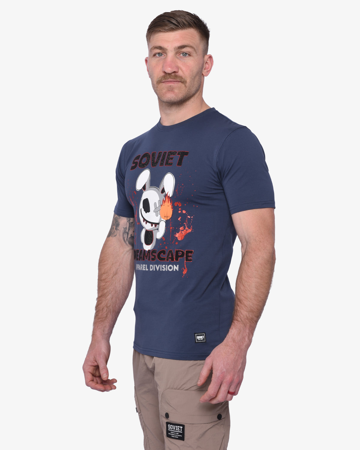 SOVIET Roberto men's T-shirt in midnight, front view
