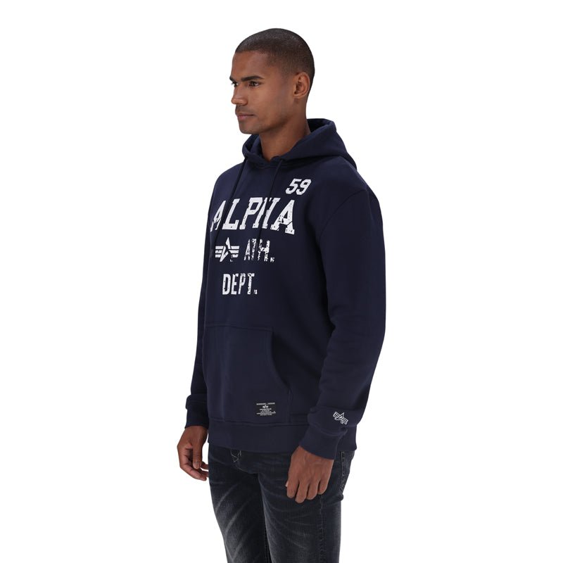 Alpha ATH Dept Hoody Navy - Shazem - MENS HOODYS - ALPHA