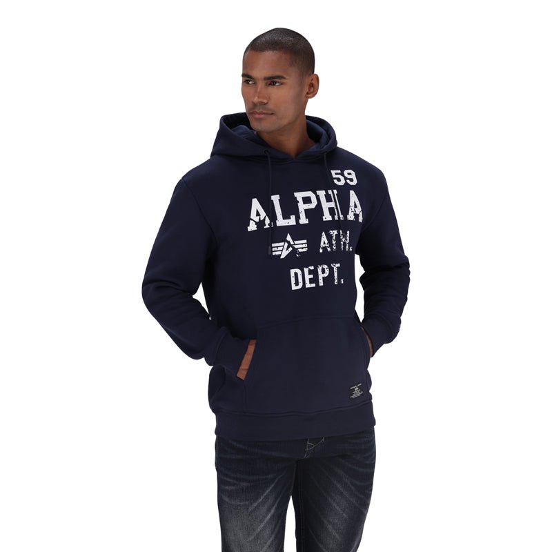 Alpha ATH Dept Hoody Navy - Shazem - MENS HOODYS - ALPHA