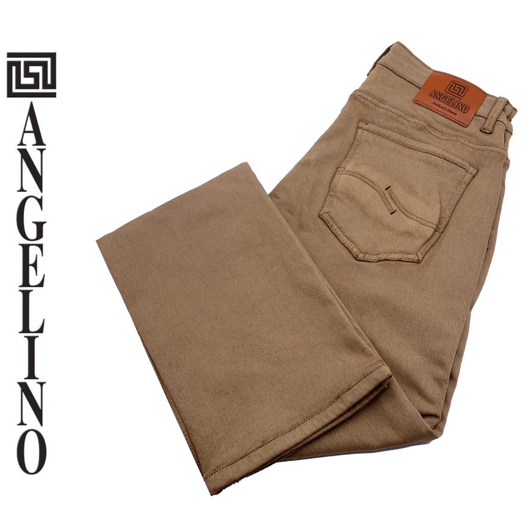 Angelino D19 Classic Jeans Khaki - Shazem - MENS JEANS - ANGELINO