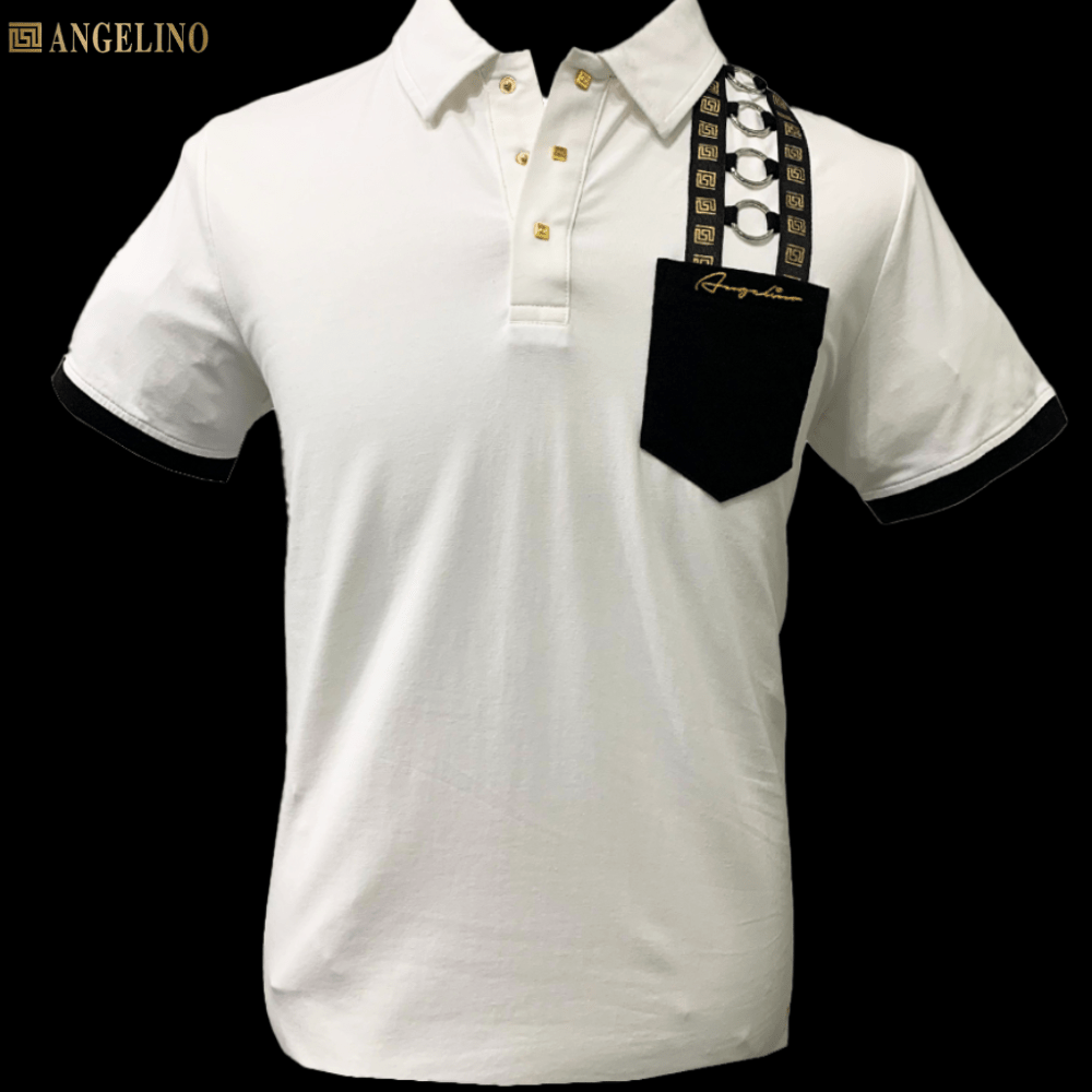 Angelino Jones Golfer White - Shazem - MENS GOLFER - ANGELINO
