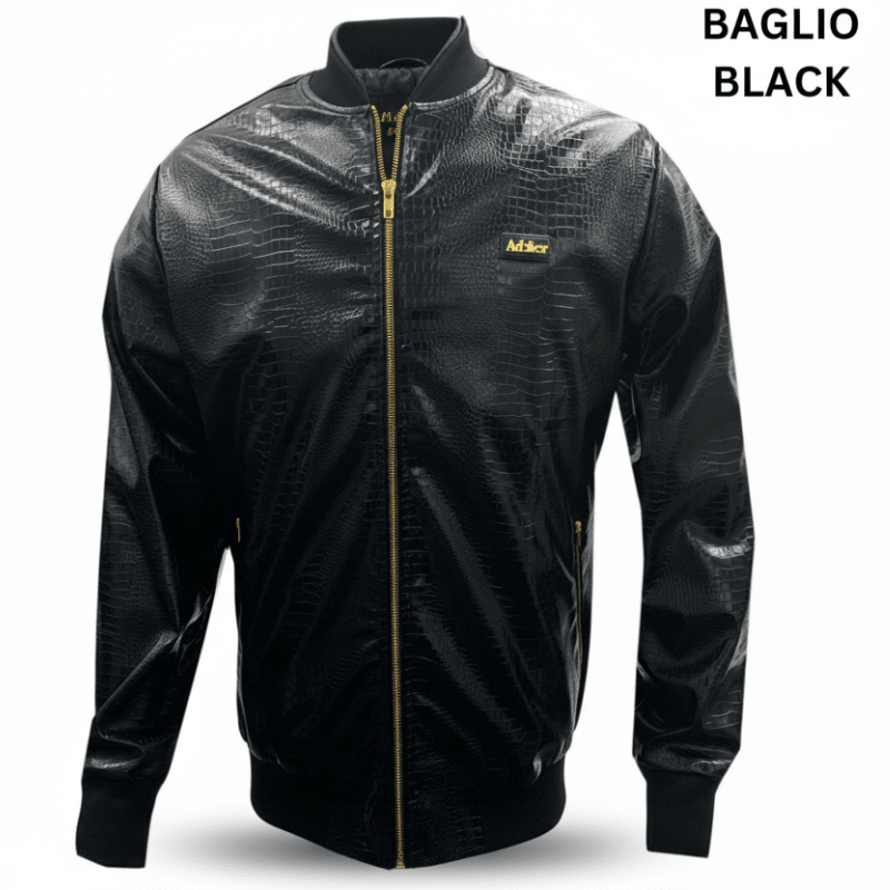 Black Arbiter Baglio Cocco men's jacket with a stylish design, featuring a sleek fit and textured fabric.