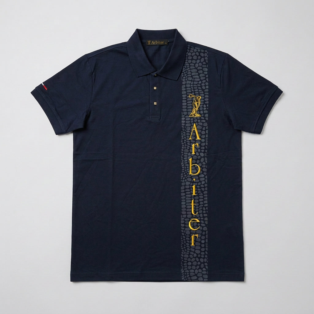 Black Arbiter Mauricio men's T-shirt with crew neck and short sleeves, casual style, shown on a plain background.