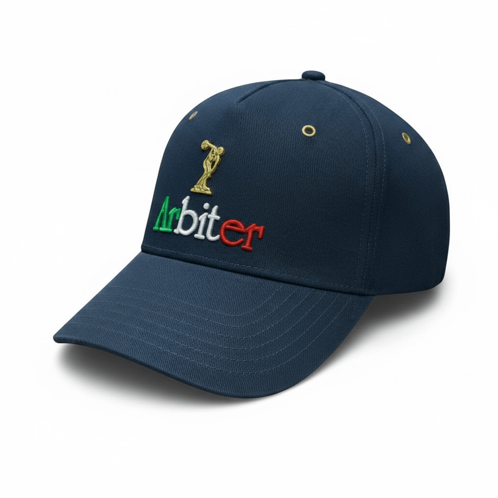 Arbiter Metal Logo Peak Cap Navy - Shazem - UNISEX HEADWEAR - ARBITER