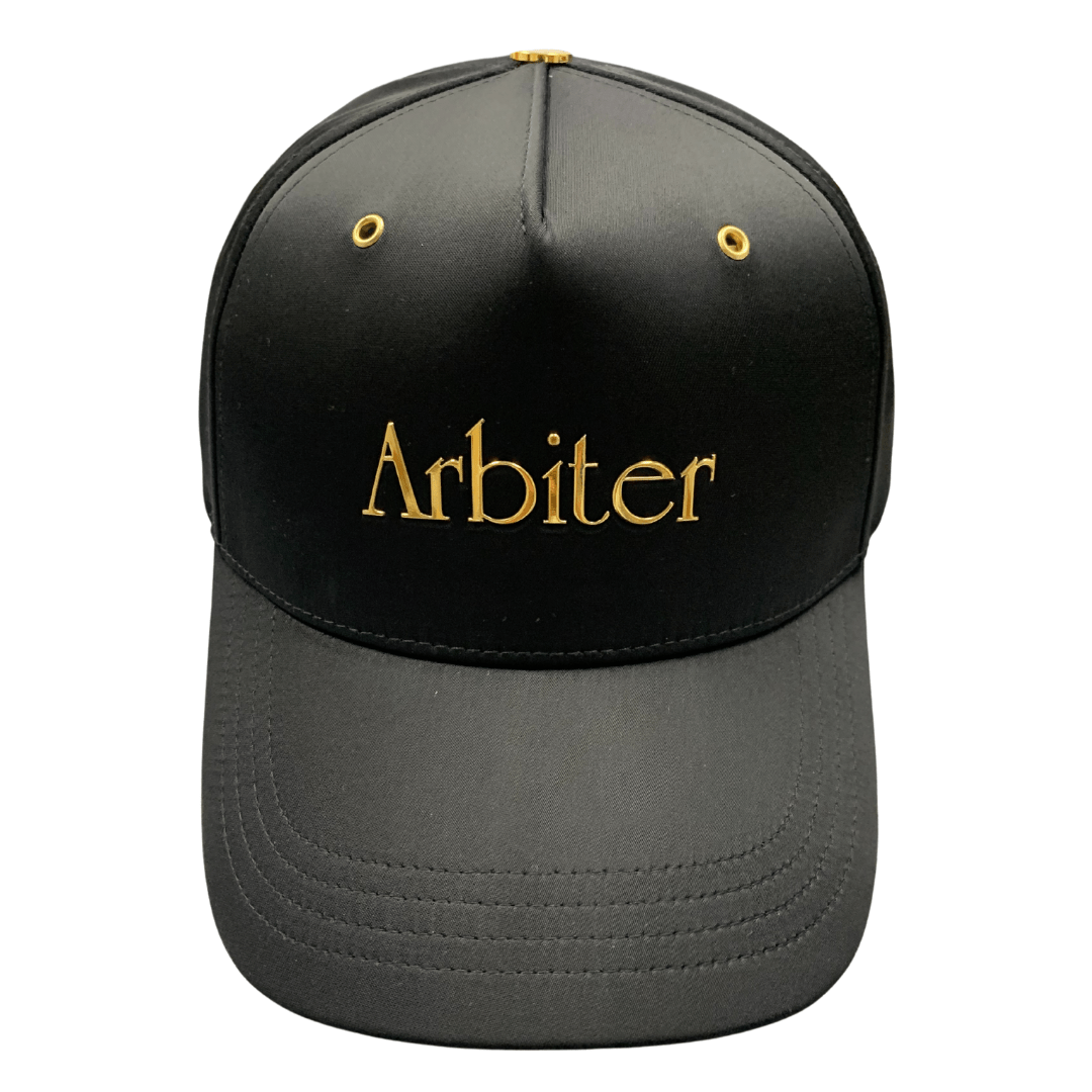 Arbiter Satin Peak Cap Black - Shazem - UNISEX HEADWEAR - ARBITER