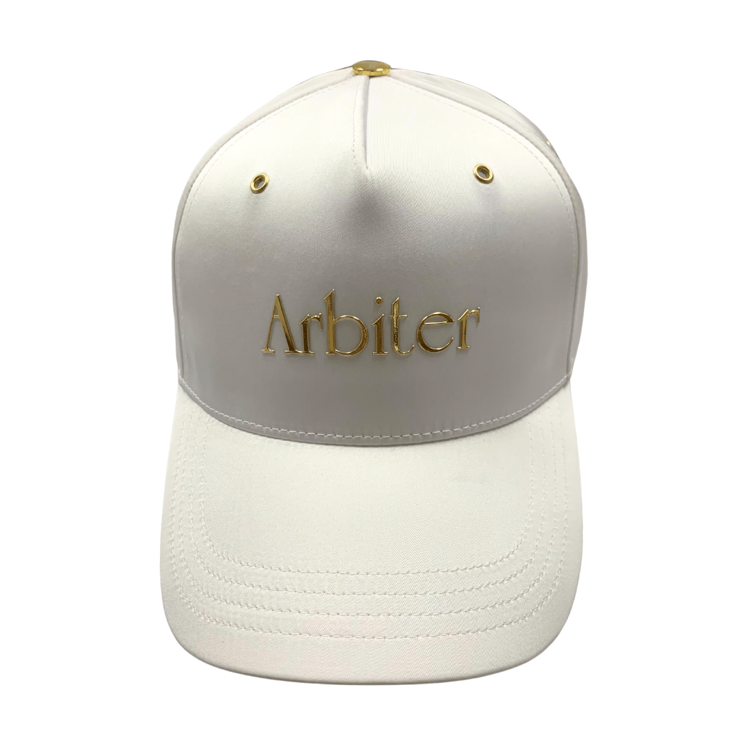 Arbiter Satin Peak Cap White - Shazem - UNISEX HEADWEAR - ARBITER