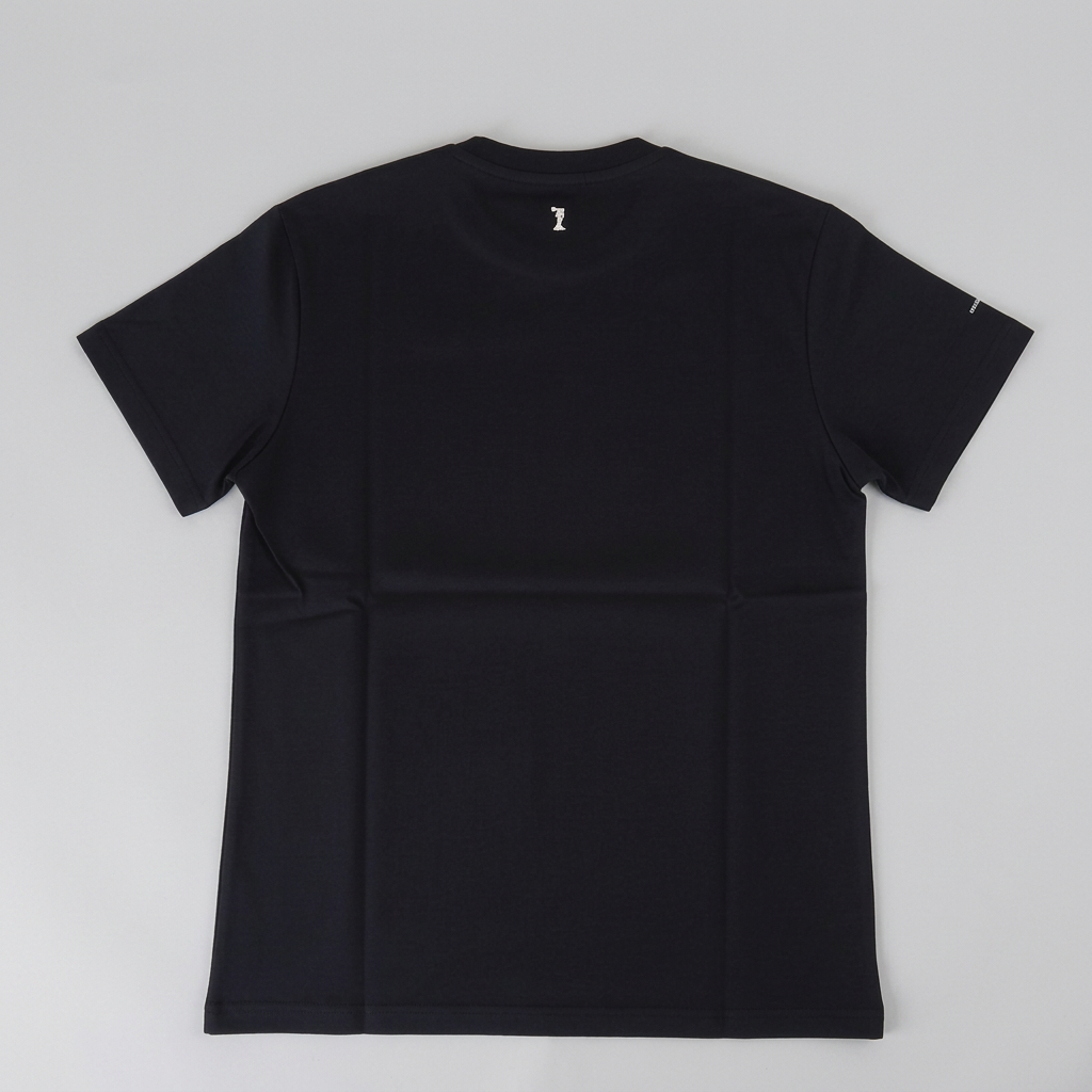 Black Arbiter Vicenzo men's T-shirt with a classic crew neck and smooth fabric, displayed on a plain background.