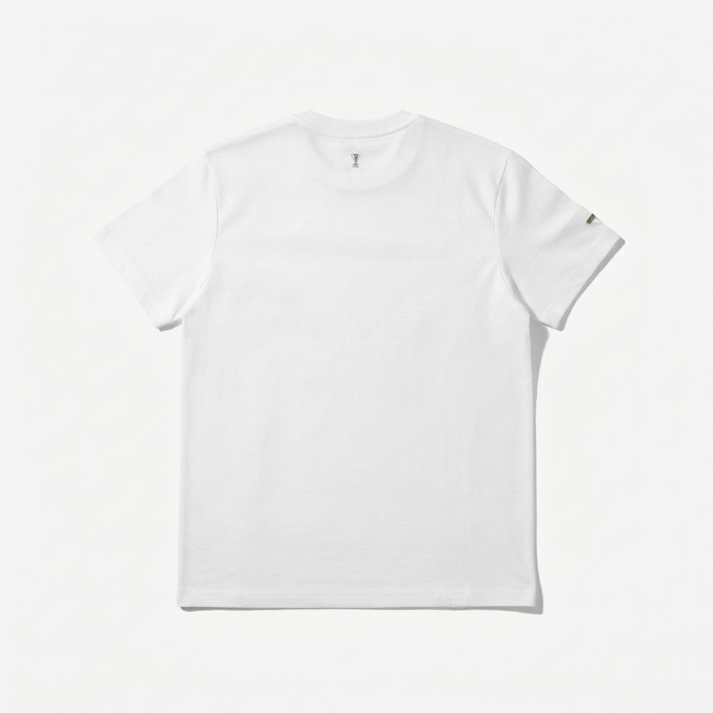 White Arbiter Vicenzo men's T-shirt with a classic crew neck and short sleeves, displayed on a plain background.