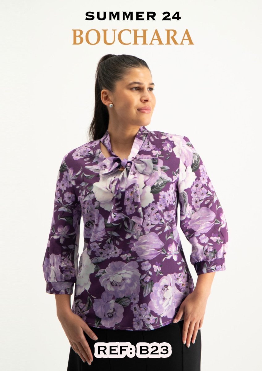 Bouchara B23 Purple - Shazem - WOMENS BLOUSES - BOUCHARA