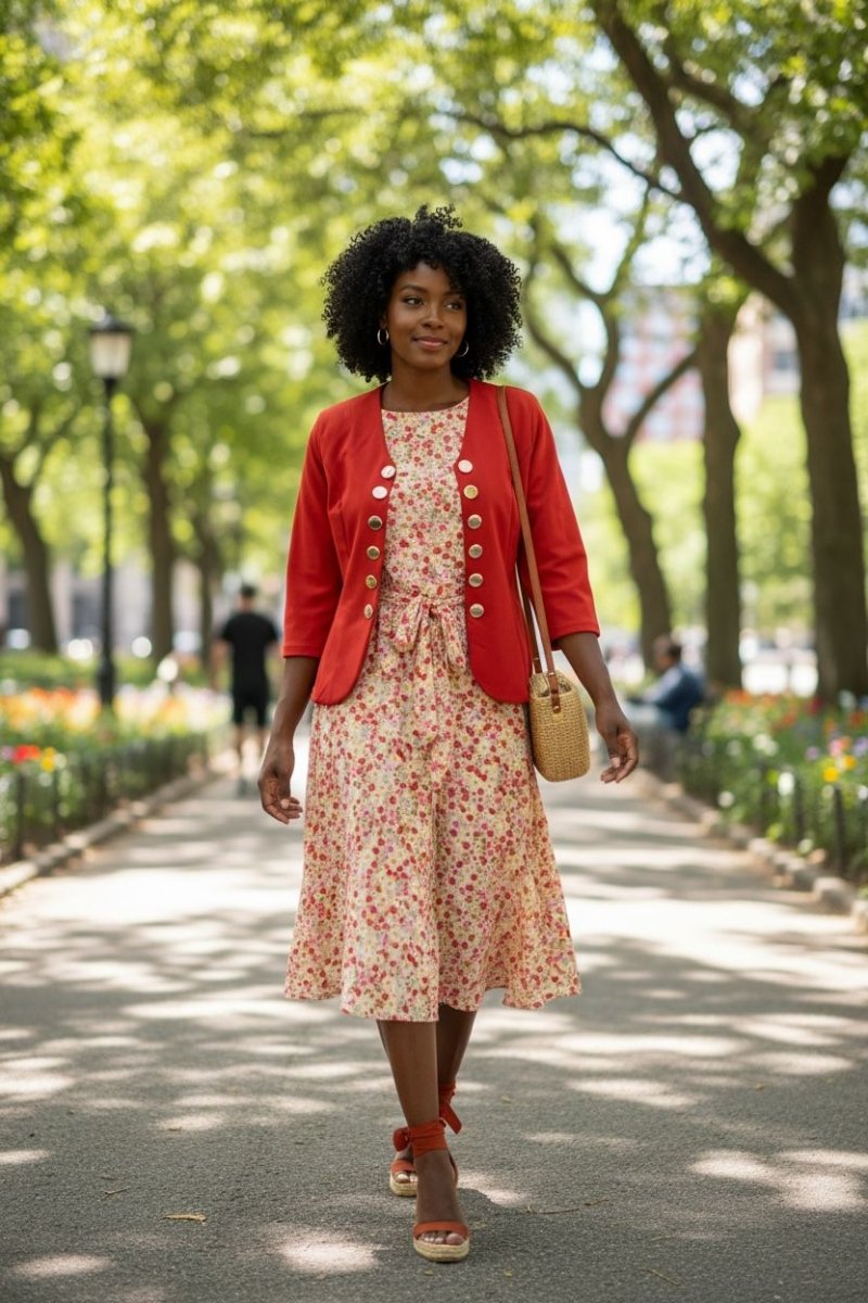 Bouchara DJ82 women's burnt orange dress jacket with 3/4 sleeves, stylish and lightweight for casual or formal wear.