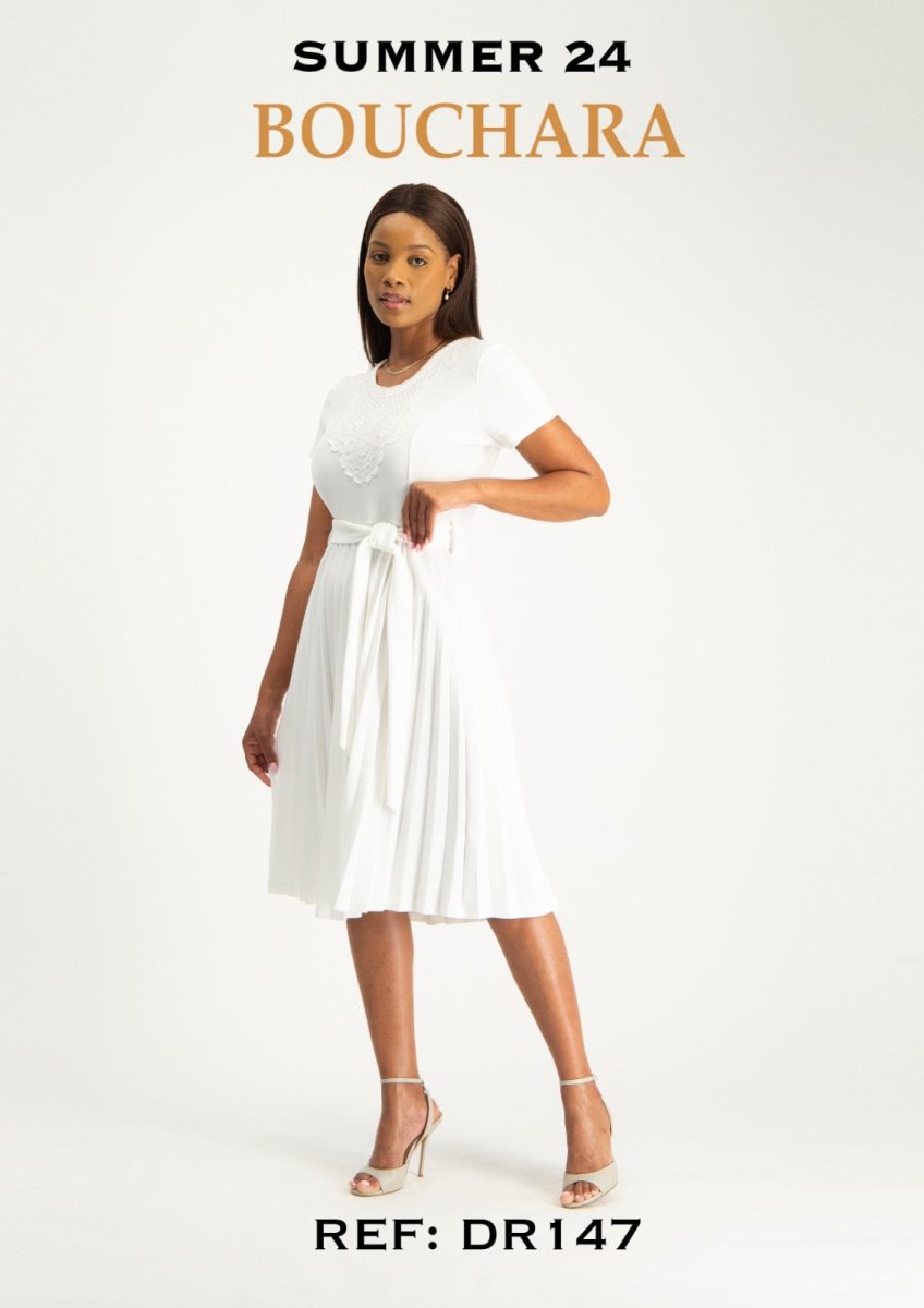 Bouchara DR147 Milk - Shazem - WOMENS DRESSES - BOUCHARA