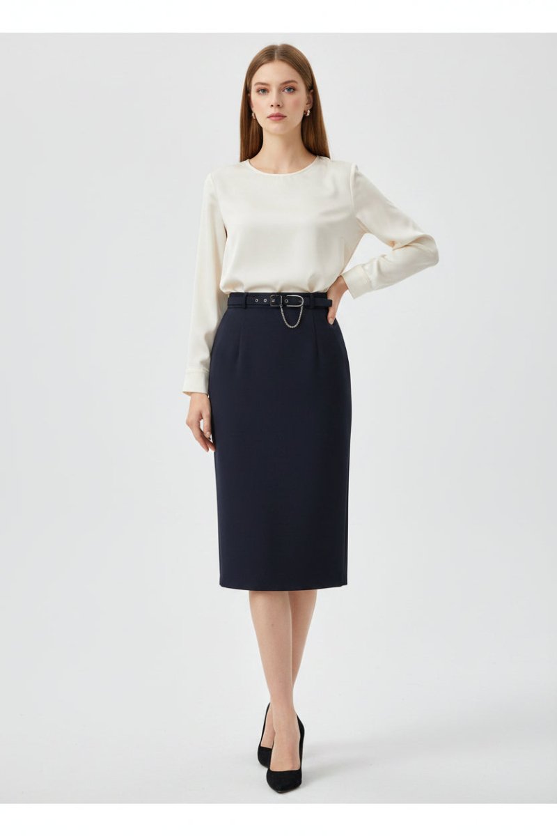 Bouchara Mf1 Navy - Shazem - WOMENS SKIRTS - BOUCHARA