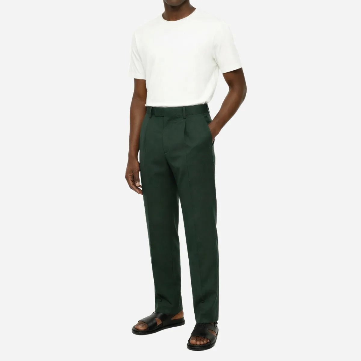 Brentwood Trouser Olive - Shazem - MENS FORMAL PANTS - BRENTWOOD