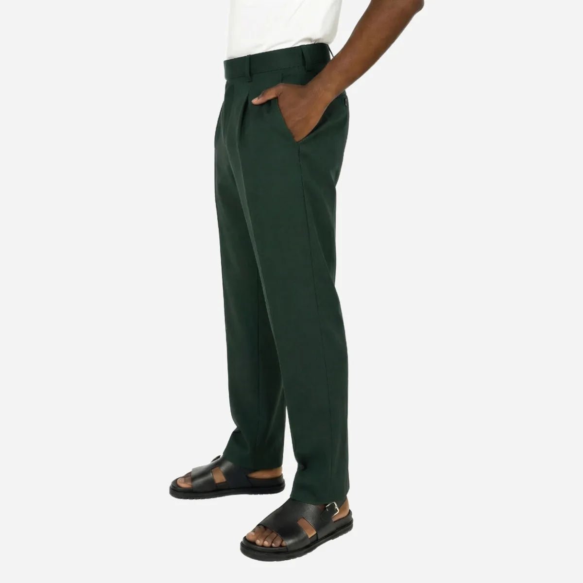 Brentwood Trouser Olive - Shazem - MENS FORMAL PANTS - BRENTWOOD