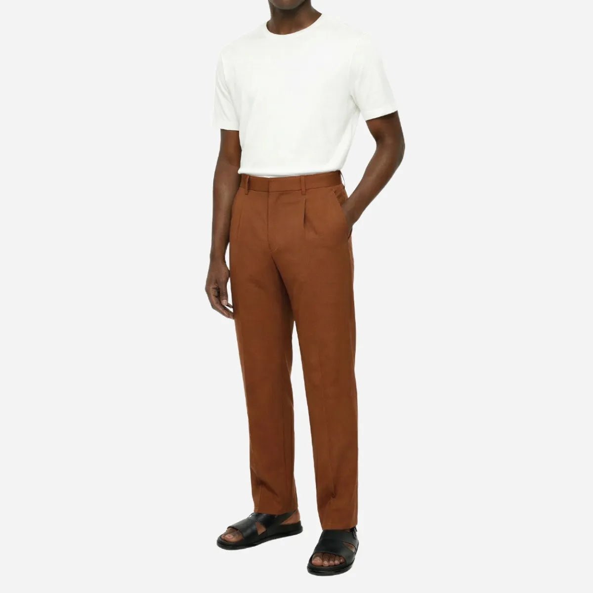 Brentwood Trouser Rust - Shazem - MENS FORMAL PANTS - BRENTWOOD