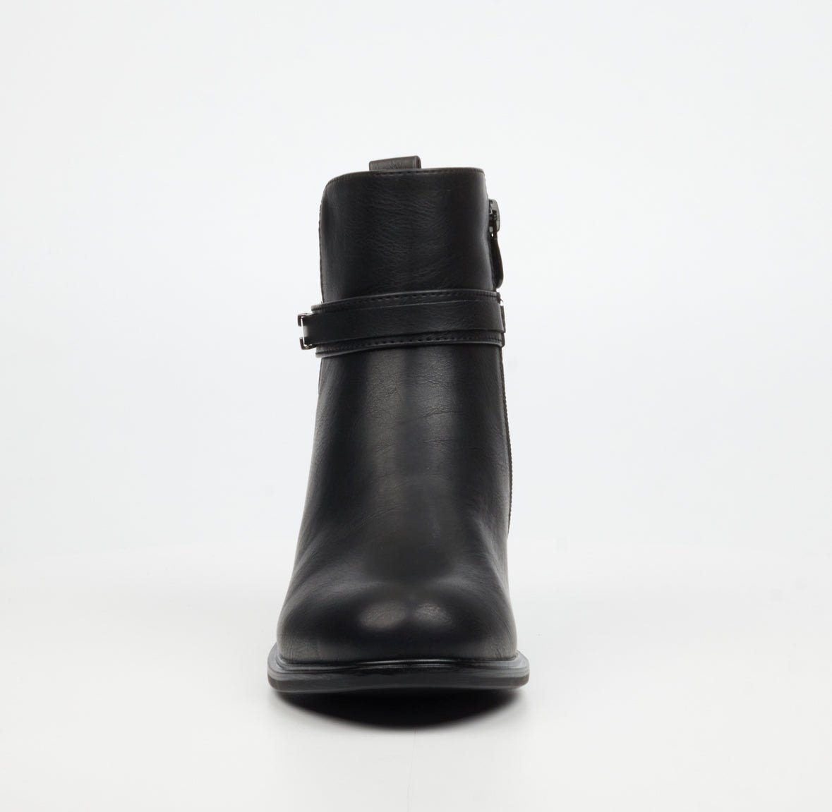Black Butterfly Feet HUDA 23 ankle boots for women with stylish, pointed toe design and sleek finish.