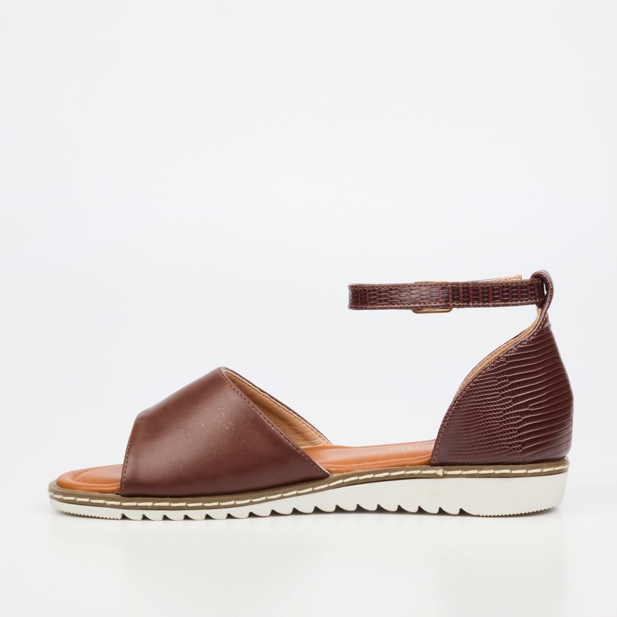 Chocolate Butterfly Feet Walnut 2 women's sandals with open toe and ankle strap, featuring a comfortable slip-on design.