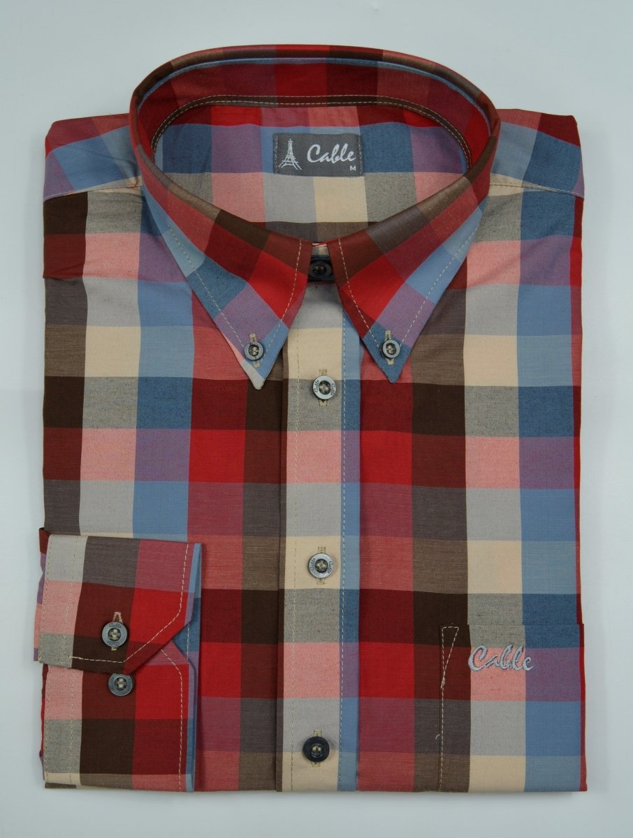 Cable CL419 Red - Shazem - MENS SHIRTS - CABLE
