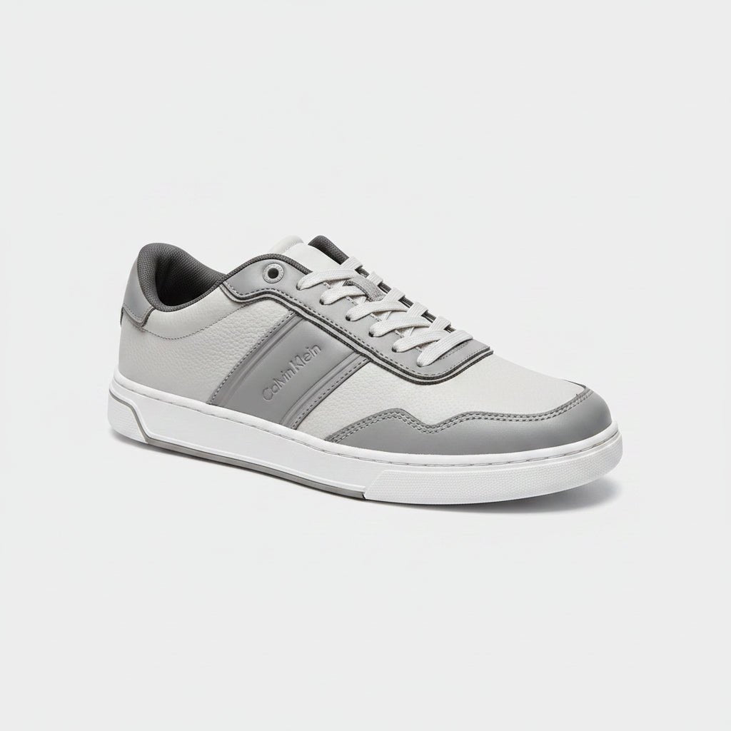 Calvin Klein Lo Top Lace Up Logo Grey Multi - Shazem - MENS SNEAKERS - CALVIN KLEIN
