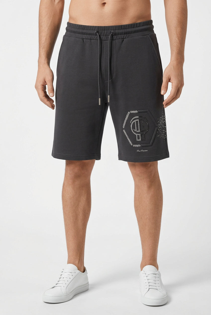 Black Pure Premium Kino shorts for men, casual bermuda style with a comfortable fit and adjustable waistband.