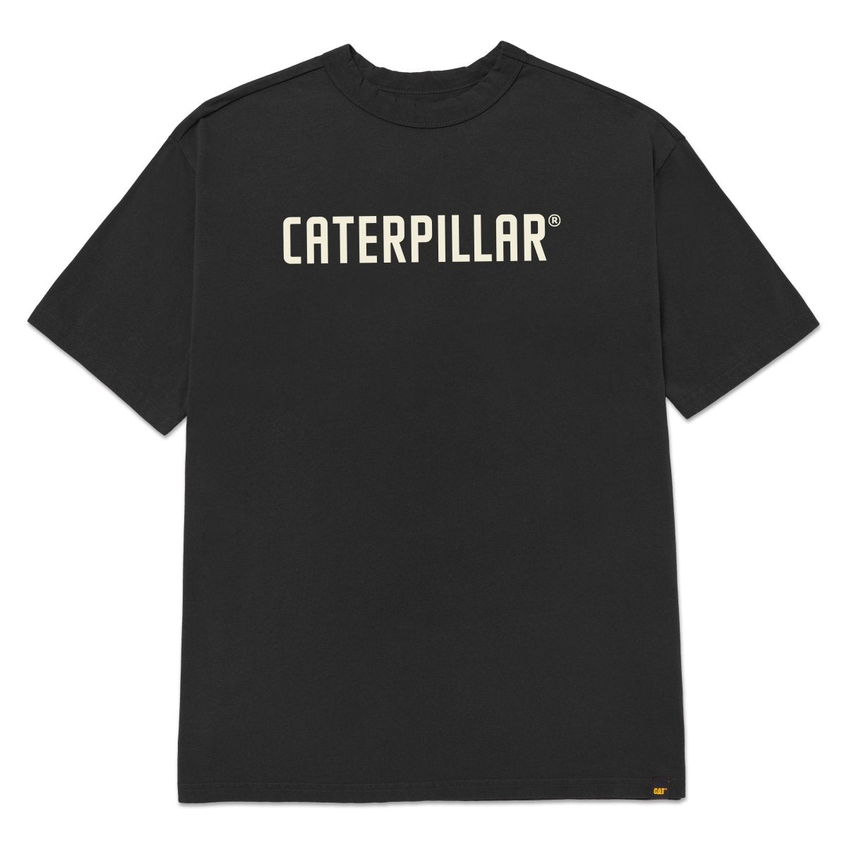 Caterpillar Puff Print Tee Pitch Black - Shazem - MENS T-SHIRTS - CAT