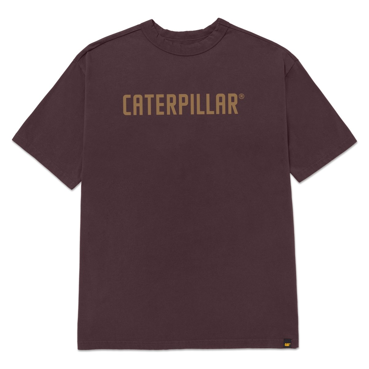 Caterpillar Puff Print Tee Raisin - Shazem - MENS T-SHIRTS - CAT
