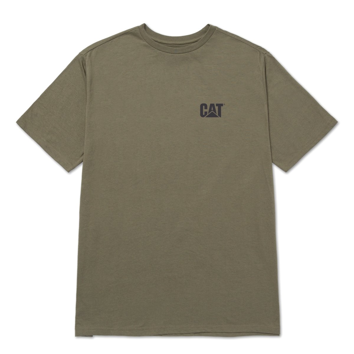 Caterpillar Small Logo Tee Dusty Olive-Washed Black - Shazem - MENS T-SHIRTS - CAT